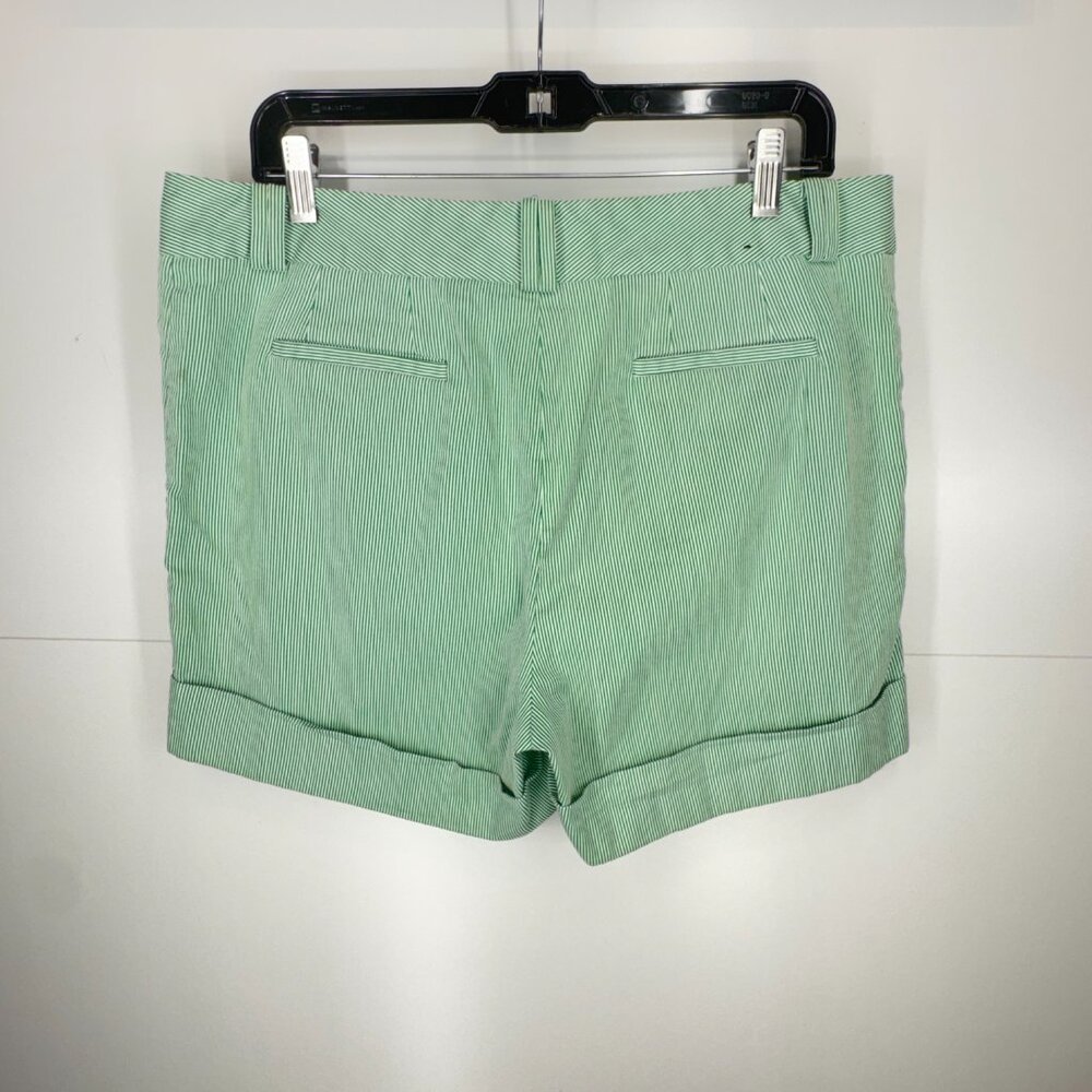 Banana Republic Martin Fit Tailored Shorts in Verde Microstripe - Picture 4 of 10